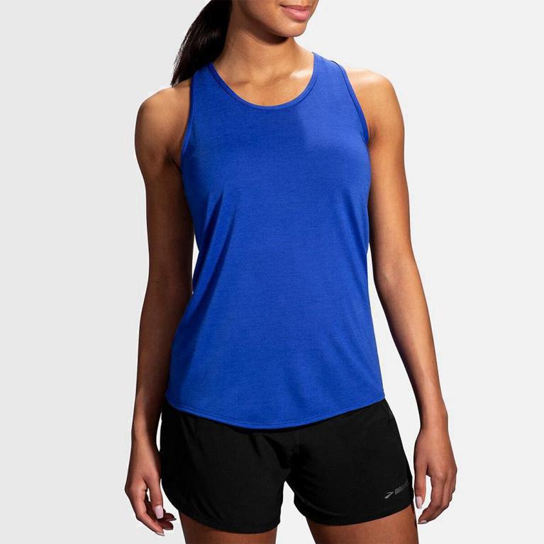 Brooks Distance NZ - Women's Running Tank Top - Blue (23108-CUHM)